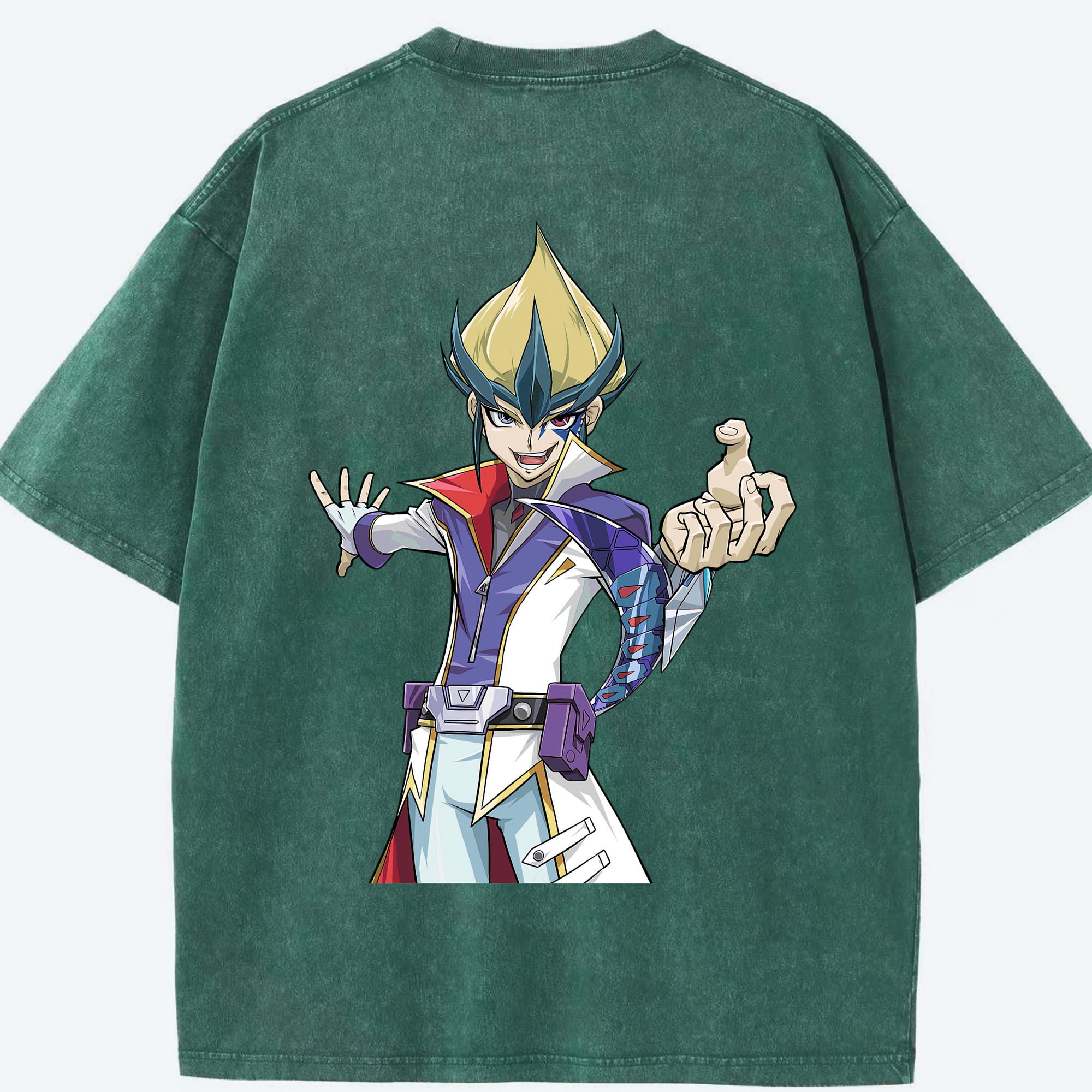 （画像用） 遊☆戯☆王 Yu-Gi-Oh! 綿100% ヴィンテージ風 半袖Tシャツ（背面プリント）